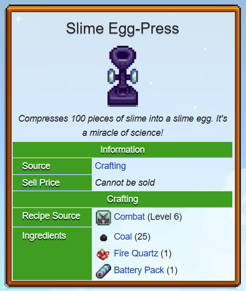 Slime Egg Press